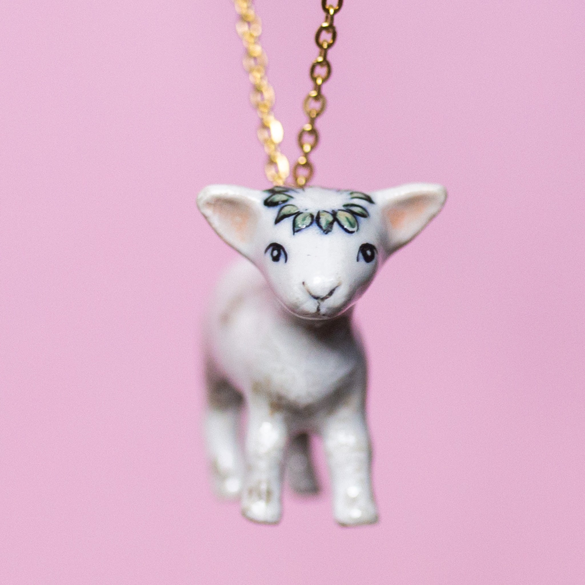 Lamb Necklace | Camp Hollow Ceramic Animal Jewelry Sheep