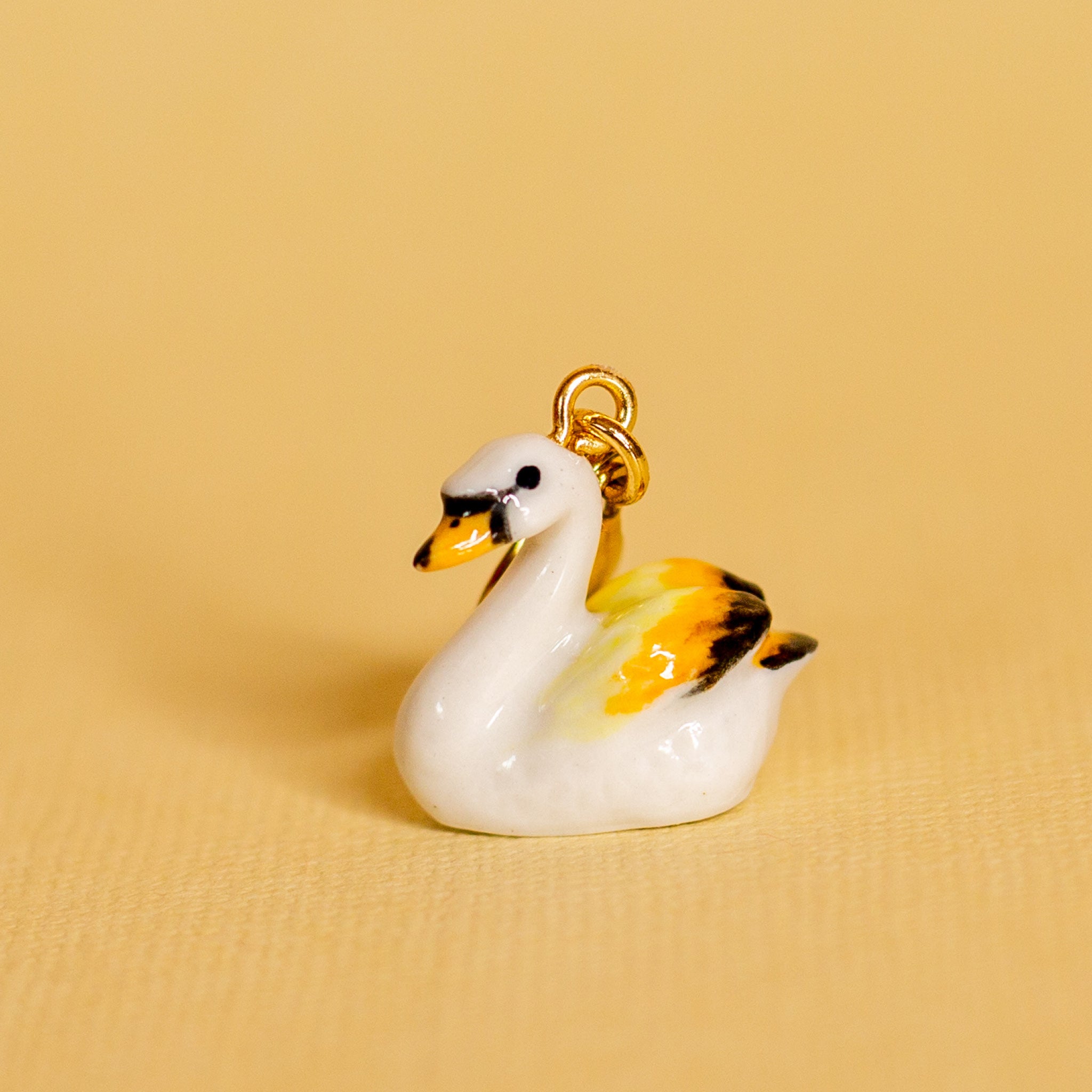 Swan Charm | Camp Hollow Ceramic Porcelain Jewelry Bracelets