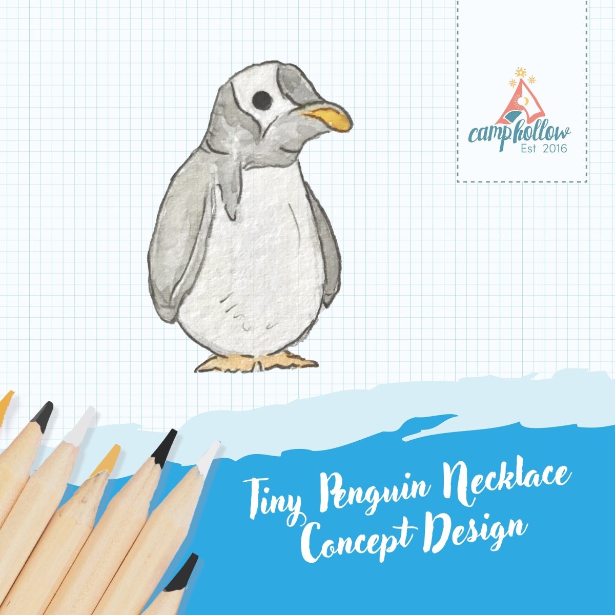 Tiny Penguin Necklace - Camp Hollow