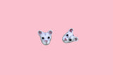 White Mouse Earrings