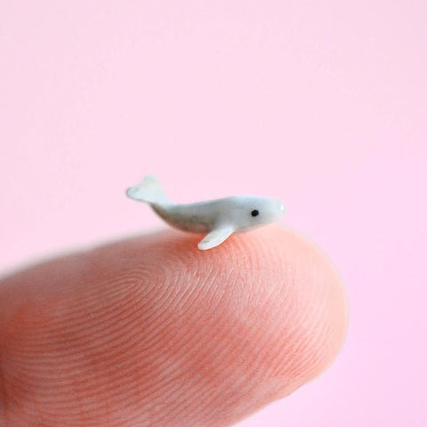 Worlds Smallest Whale Figurine Porcelain Ocean Animal Lovers Collectible